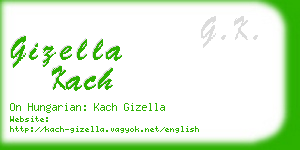 gizella kach business card